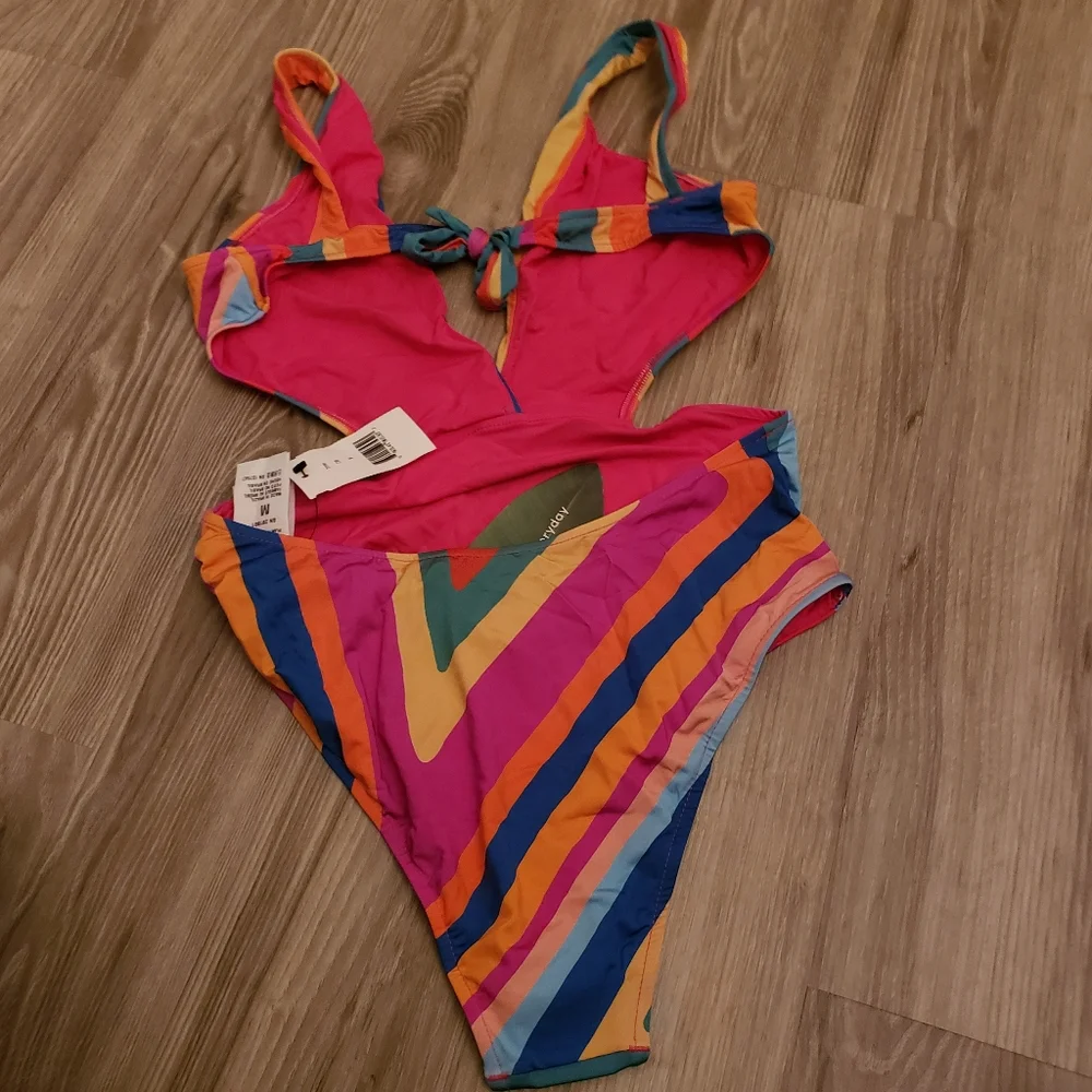 Farm Rio Striped Scarf One Piece - Picture 6 of 10